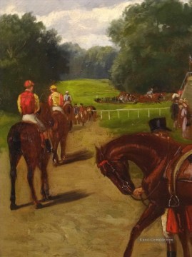 Pferderenntag Samuel Edmund Waller Genre Sport Ölgemälde